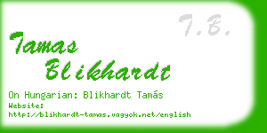 tamas blikhardt business card