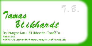 tamas blikhardt business card